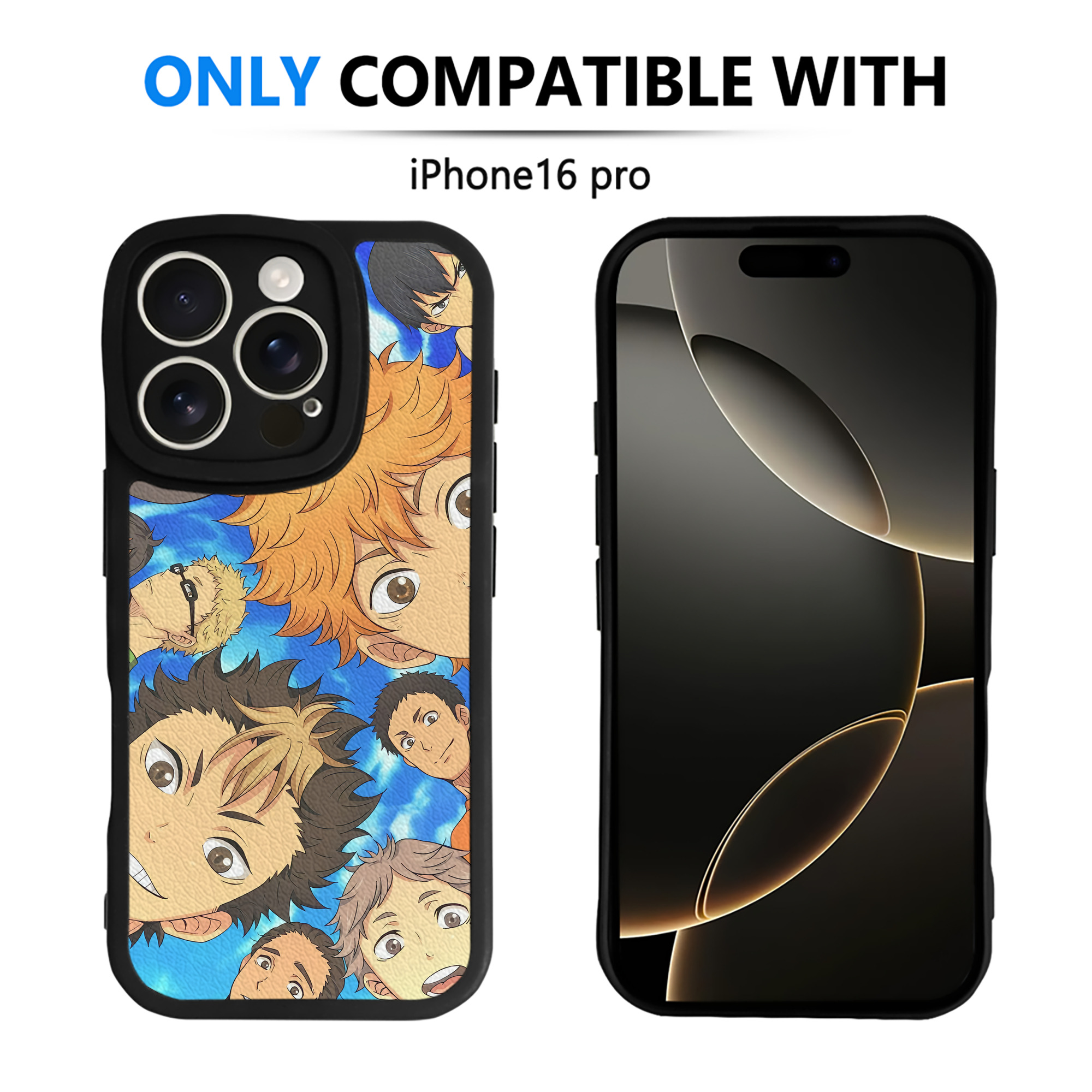 （画像用） ハイキュー!! Haikyu!! 【iPhone 16シリーズ対応】シリコンスマホケース（レザー調） 材質：シリコン